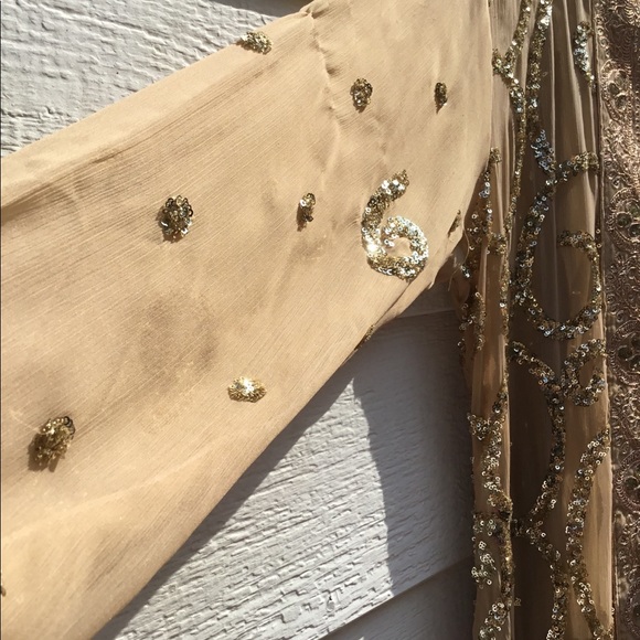 Salwar kameez in beige color , party wear - Picture 5 of 7